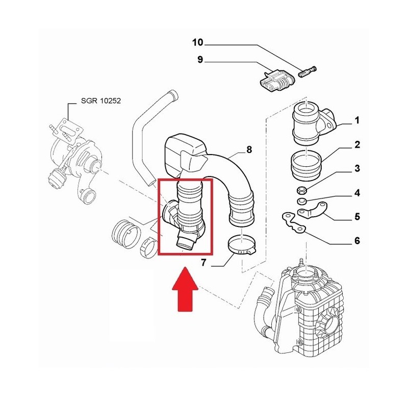 Rura W Turbo Intercoolera Alfa Romeo Jtd