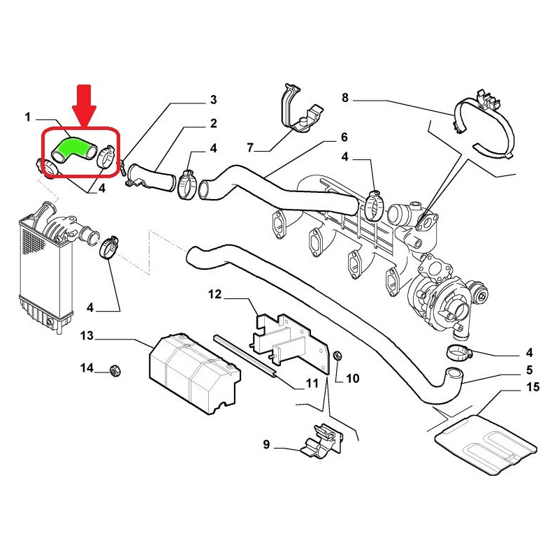 Rura Intercoolera Fiat Ducato Jtd