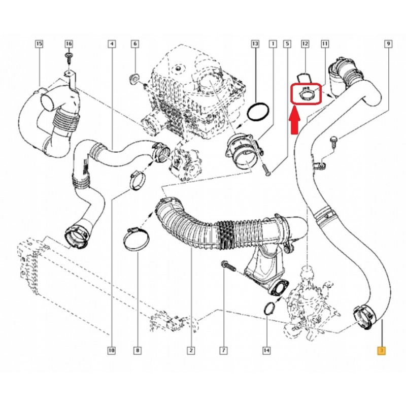 Uszczelka Rura W Turbo Renault Master Iii Dci