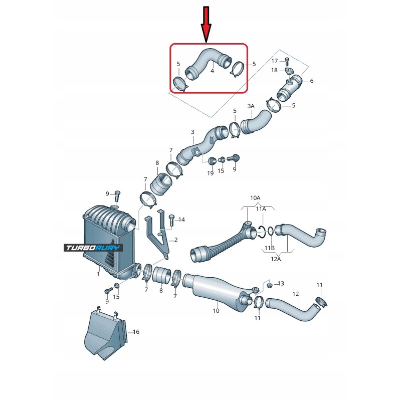 PRZEWÓD RURA WĄŻ TURBO INTERCOOLERA VW NEW BEETLE 1 9 TDI 1C0145838F