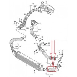 PRZEWÓD TURBO INTERCOOLERA AUDI Q3 2.0 5N0145833B