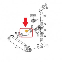 WĄŻ RURA INTERCOOLERA W203 2.2 CDI 2035281782