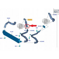 RURA WĄŻ INTERCOOLERA FORD 2.0 TDCI AV616C700AD