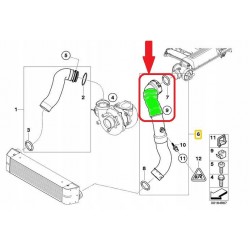 PRZEWÓD INTERCOOLERA BMW 3 E90 E91 11617805437