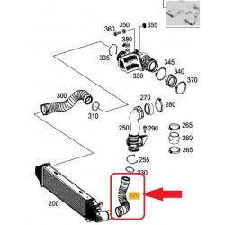 PRZEWÓD INTERCOOLERA MERCEDES W204 W212 C180 2045280782