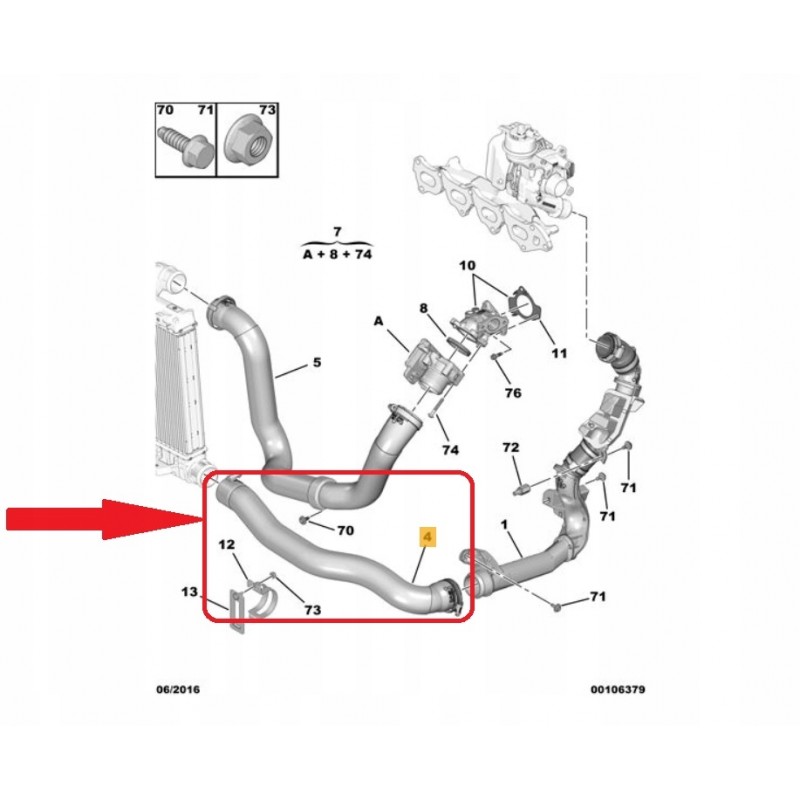 RURA WĄŻ TURBO PEUGEOT CITROEN 2 0 HDI 9807540580