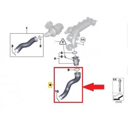 RURA WĄŻ TURBO INTERCOOLERA BMW 11614742748