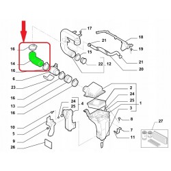 RURA FILTRA POWIETRZA FIAT SEDICI 1.9 D 71743977 13882-79J50 1388279J50