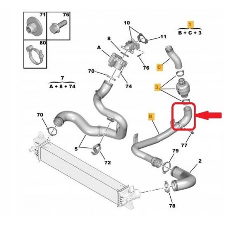 RURA INTERCOOLERA PEUGEOT BOXER 2 0 HDI 1617244680