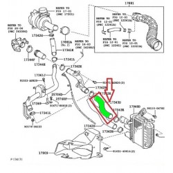 PRZEWÓD INTERCOOLERA TOYOTA COROLLA 1734333010