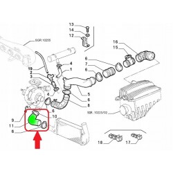 RURA INTERCOOLERA FIAT COUPE 2.0 TURBO 46433000