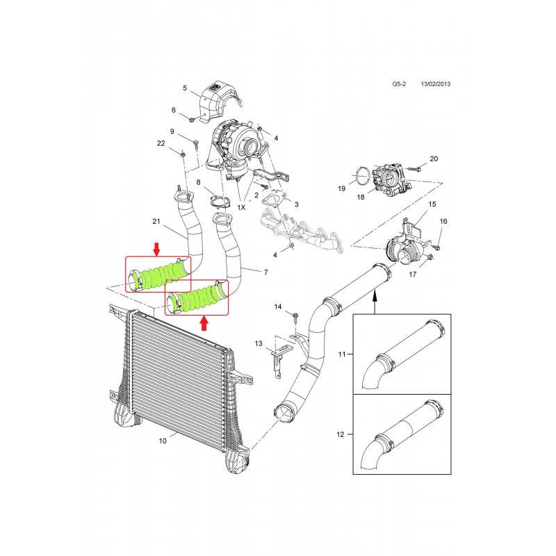 Rura Turbo Intercoolera Chevrolet Opel