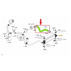 PRZEWÓD INTERCOOLERA MITSUBISHI OUTLANDER 2.0 DI-D 1505A568