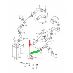 RURA INTERCOOLERA VW LUPO POLO 1.4 TDI 6X0145832D