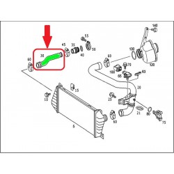 RURA WĄŻ INTERCOOLERA MERCEDES 2.2 CDI 9015284382