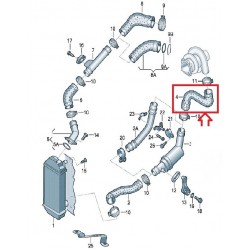 PRZEWÓD TURBO INTERCOOLE SKODA ROOMSTER 6Q0145828A