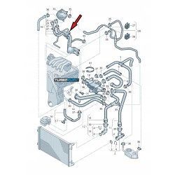 RURA UKŁADU CHŁODZENIA AUDI A3 VW 1.6 1J0121156BH