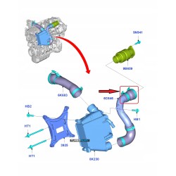 PRZEWÓD RURA TURBO FORD MONDEO MK5 FOCUS MK3 1.6 TDCi CV616C646BC 1786196