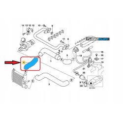 RURA WĄŻ TURBO PRZEWÓD INTERCOOLERA BMW 5 E39 525tds 11612246718