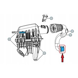 ZESTAW NAPRAWCZY DO RURA WĄŻ TURBO CHRYSLER VOYAGER 2.8 CRD 04809884AB 4809884AB