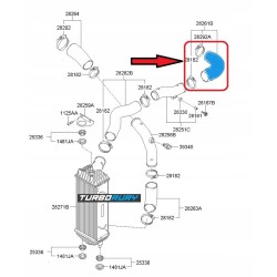 PRZEWÓD RURA WĄŻ TURBO HYUNDAI SANTA FE II TUCSON 2.0 2.2 CRDi 282612F000