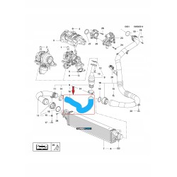 PRZEWÓD RURA WĄŻ TURBO INTERCOOLERA OPEL CORSA E X15 1.3 CDTI 13439992 835223