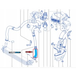 RURA WĄŻ PRZEWÓD TURBO INTERCOOLERA RENAULT LAGUNA III 1.5 dCi 8200852008 8200786662