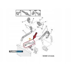 PRZEWÓD TURBO INTERCOOLERA CITROEN C5 C5 III PEUGEOT 407 2.0 HDI 0382.PH 0382PH 9677155080