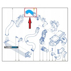 PRZEWÓD RURA WĄŻ TURBO INTERCOOLERA RENAULT LAGUNA III 3.0 DCI 8200924076