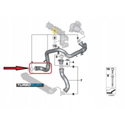 PRZEWÓD RURA WĄŻ TURBO MINI COUNTRYMAN R60 COOPER D 1.6 2.0 11618512206 1161-8512206 8512206