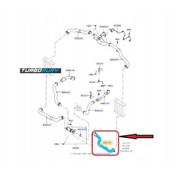 PRZEWÓD RURA WĄŻ TURBO LAND ROVER RANGE ROVER III LM L322 4.4 D LR060674 CPLA6H096DC