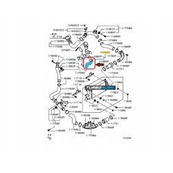 PRZEWÓD RURA WĄŻ TURBO INTERCOOLERA MITSUBISHI GRANDIS 2.0 DI-D 1505A280