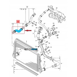 PRZEWÓD TURBO AUDI A3 TT SEAT LEON 2.0 TFSI VW GOLF VI 2.0 TSI 1K0145832P