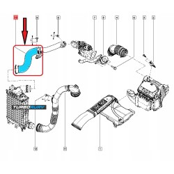 RURA WĄŻ TURBO INTERCOOLERA RENAULT ESPACE V TALISMAN 1.6 TCe 144607562R 144608435R