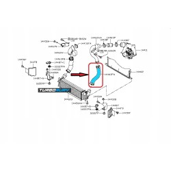 PRZEWÓD RURA WĄŻ TURBO INTERCOOLERA NISSAN NP300 NAVARA 2.3 dCi 144634JA0B 14463-4JA0B 144604JA0C 14460-4JA0C