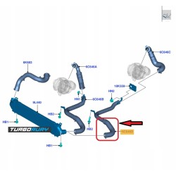 PRZEWÓD RURA TURBO INTERCOOLERA FORD KUGA 2.0 TDCi 1732555 AV416C646BD AV41-6C646-BD