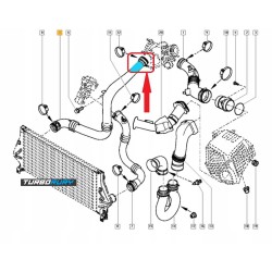 PRZEWÓD TURBO INTERCOOLERA RENAULT ESPACE IV LAGUNA II 2.0 16V 8200489204 8200632968