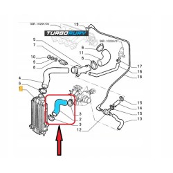 PRZEWÓD RURA WĄŻ TURBO INTERCOOLERA LANCIA KAPPA 2.0 16V 46430642