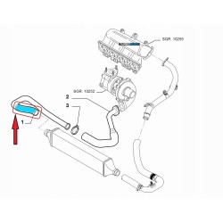 PRZEWÓD RURA WĄŻ TURBO INTERCOOLERA ALFA ROMEO MITO 1.3 Multijet 51878736 51871134