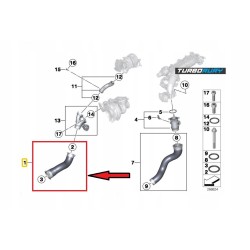 PRZEWÓD RURA TURBO BMW 1 F20 F21 2 F22 3 F30 F31 F34 4 F32 F33 11617810797