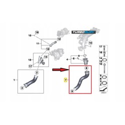 PRZEWÓD RURA WĄŻ TURBO INTERCOOLERA BMW X1 E84 25dX 11618510864 1161-8510864 8510864