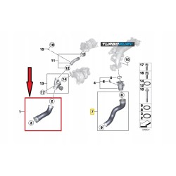 PRZEWÓD RURA WĄŻ TURBO INTERCOOLERA BMW X1 E84 25dX 11618510863 1161-8510863 8510863