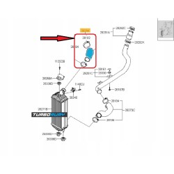 PRZEWÓD RURA WĄŻ TURBO INTERCOOLERA HYUNDAI i40 1.7 CRDI 282742A540 28274-2A540