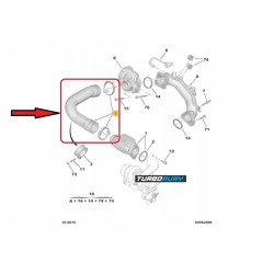 PRZEWÓD RURA WĄŻ TURBO INTERCOOLERA CITROEN C3 II DS3 1.4 HDI 0382.PT 0382PT 9675348580