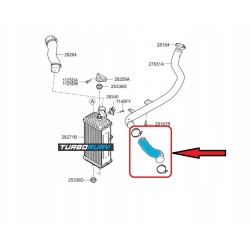 PRZEWÓD RURA WĄŻ TURBO INTERCOOLERA HYUNDAI i30 1.6 CRDi 282732A570 28273-2A570