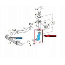 PRZEWÓD WĄŻ TURBO INTERCOOLERA MERCEDES BENZ W211 S211 E 270 CDI 2115283182