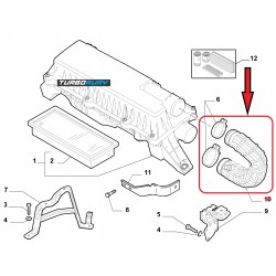 PRZEWÓD RURA WĄŻ FILTRA POWIETRZA FIAT FIORINO QUBO 1.4 51785906 1436.P5 1436P5