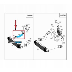 PRZEWÓD TURBO INTERCOOLERA MERCEDES W204 S204 S212 220 250 CDI 2045283082 A2045283082