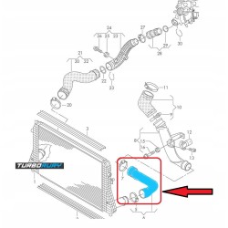 PRZEWÓD RURA TURBO INTERCOOLERA VW EOS SEAT ALTEA LEON 2.0 TFSI 1K0145834AJ 3CD145834