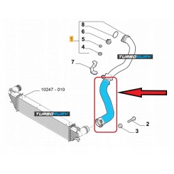 PRZEWÓD RURA WĄŻ TURBO INTERCOOLERA FIAT TIPO 1.3 D 51983495 52082487